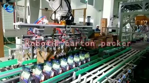 Featured Robotic Case Packaging Machine For Milk Powder Bags#packaging#robot#milkbags