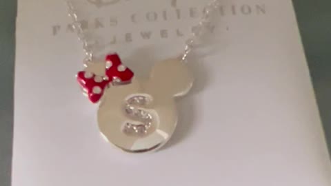 Disney Parks Minnie Mouse Icon Letter S Child Size Necklace #shorts