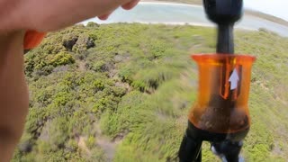 Kitesurfer Jumps 140 Meter Land Gap