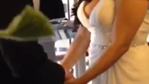 Bride Keeps Laughing During Her Wedding Vows