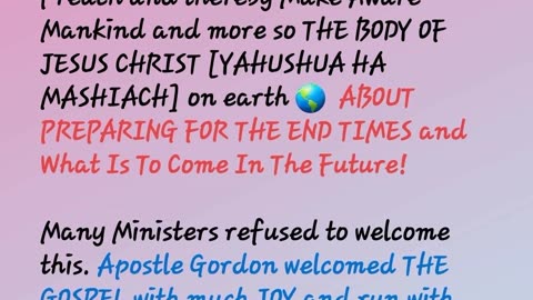 PROPHETIC DREAM ON THE MINISTERS PREPARING YAH'S [GOD'] People For The END TIMES ( Feb 2024)