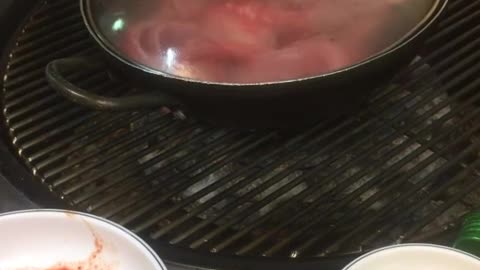 Live eel cooking process