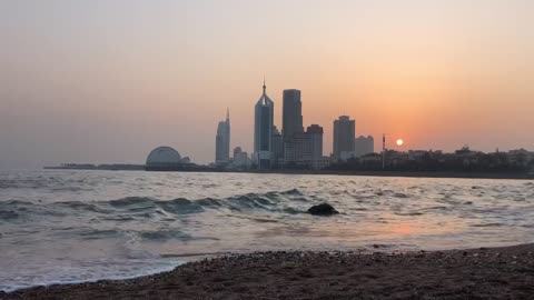 Walk In Romantic Beach Sunset View