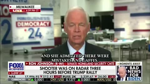 Trump assassination attempt reeks of foul play - Senator Ron Johnson