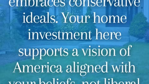 Your home investment here supports a vision of America 🏘️