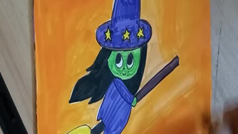 How To Draw A Cute Witch|How To Draw A Cartoon Witch|How To Draw A Witch|Draw A Witch Step By Step