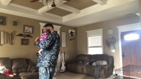 Sailors First Dance With Infant Daughter