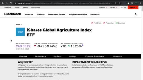 COW ETF Introduction (Global Agriculture)