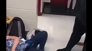 Young student get a "Smackdown" hitting her head on wall & bench.