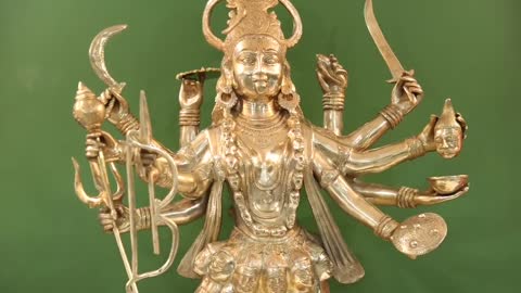43" Goddess Kali - Large Size In Brass | Handmade | Made In India | Exotic India Art