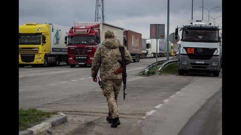 Ukrainische LKW-Fahrer protestieren gegen Zwangsrekrutierung