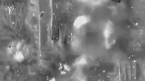 Footage from Israeli Air Force strikes on Hamas targets in Gaza.