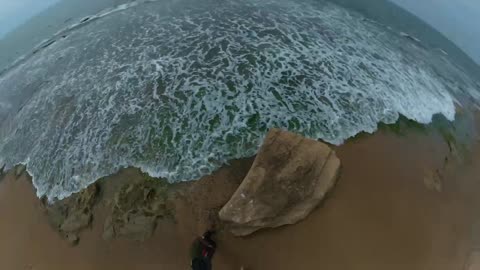 This sea waves are trippy with 360 view