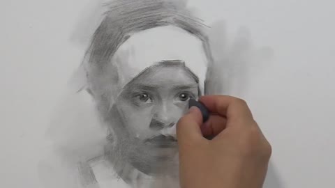 Crying little girl sketching process, don't miss it if you are interested X