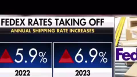 FedEx plans to raise shipping rates to 6.9% in January.