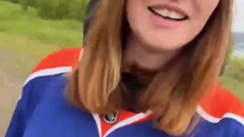 Oilers fan hits out at criticism after she flashed crowd