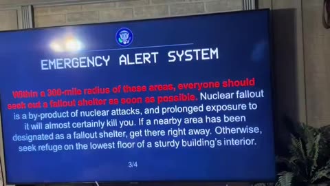 Accidental (Fake) Emergency Broadcast Bulletin about a nuclear attack on the United States