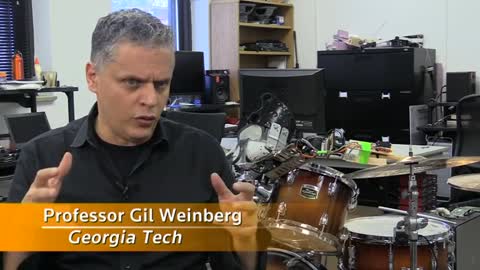 Robotic arm allows cyborg drumming