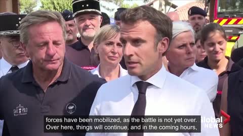 Macron vows to rebuild after “one of biggest wildfires in French history”