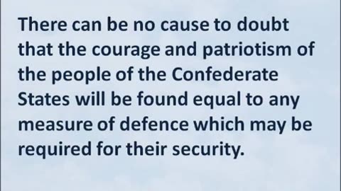 President Jefferson Davis, 1861 Confederate Inaugural Address, Hear and Read the Secession