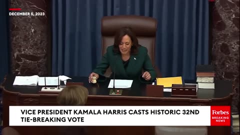 BREAKING NEWS- Schumer Celebrates VP Kamala Harris After She Casts Historic 32nd Tie-Breaking Vote