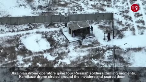 Ukrainian drone brought exciting moments to Russian soldiers - invaders had to run for a long time