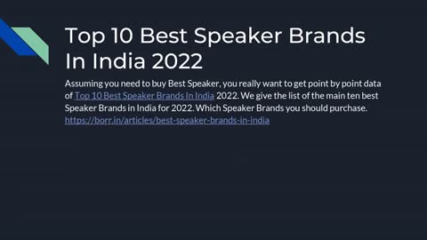 Top 10 Best Speaker Brands In India 2022