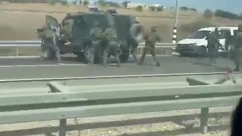 The Israeli police destroyed a car with a group of terrorists heading to Ashkelon