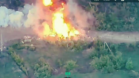 Ukrainian T-64 Tank Explodes in a Massive Fire Ball