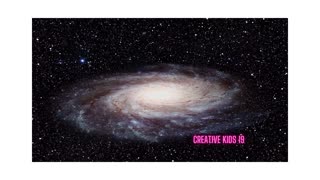 Galaxy spinning in space