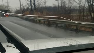 Cherry picker fire New Jersey Turnpike