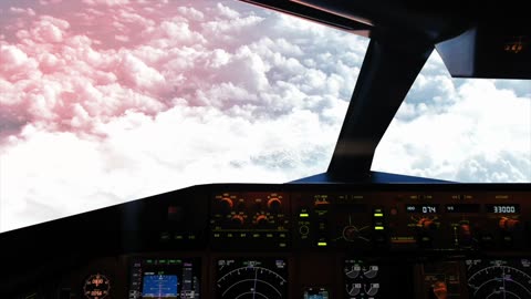 Jet Cockpit with Clouds 1