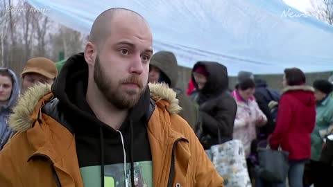 Tearful Ukrainians say they had no choice but to flee