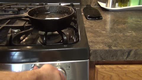 Cast Iron Pan Cleaning Hack 2 - Boiling Water in the Pan