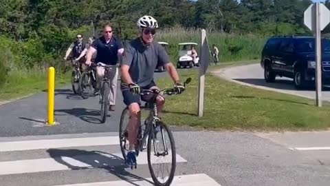 Joe Biden Falls Off His Bike