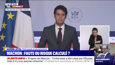 Gabriel Attal défend les propos de Macron.