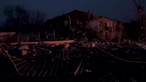 WAR IN UKRAINE CITY OF BORODYANKA BOMBED HARD BY RUSSIA OVERNIGHT SCENES OF AFTERMATH