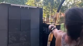 Young Woman Displays Incredible Skills with a Bow