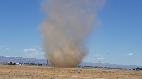 Huge Dust Devil in the Desert