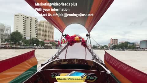 Bangkok - Long Tail Boat On Phraya River-1