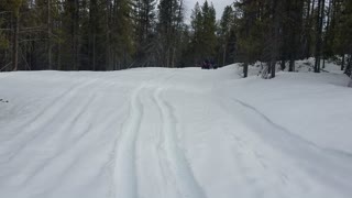 ATVs in Snow on Johnson Creek