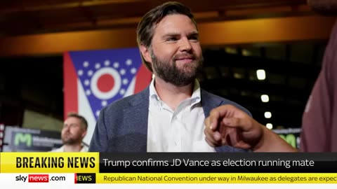 Trump reveals JD Vance as running mate for US election