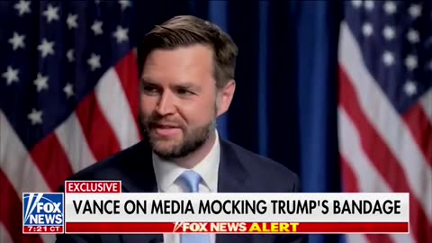 JD Vance to people making fun of President Trump wearing a bandage where he was shot.