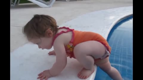 2 years old baby swimming in pool ! must watch