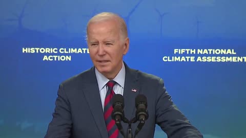 Joe Biden claims that "climate change" is "the main threat to humanity."