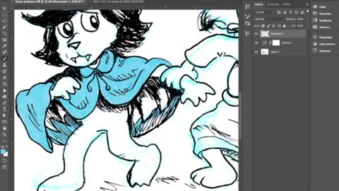 Timelapse of Drawing the Fuzzy Princess