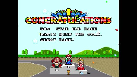 Super Mario Kart (snes) - Star Cup 50cc (Mario) No Commentary