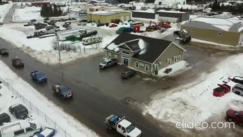 Freedom Convoy Deer Lake, Newfoundland: Convoy to support Truckers in Ottawa Feb 03, 2022