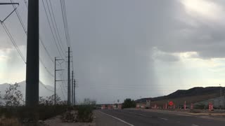 Amazing Microburst Raincloud over Arizona During the Monsoon Today