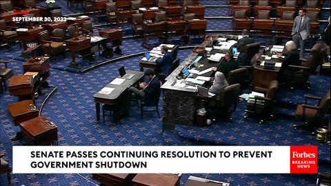 BREAKING NEWS- Senate Passes Continuing Resolution To Fund Government For 45 Days, Averting Shutdown
